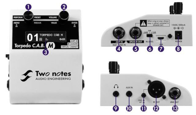 two notes torpedo captor front panel